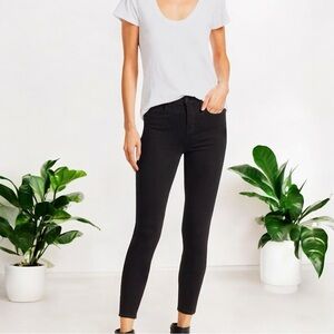 NWOT L’AGENCE ‘Margot’ High-Rise Stretch Skinny Ankle Jeans in Black “Noir” 27